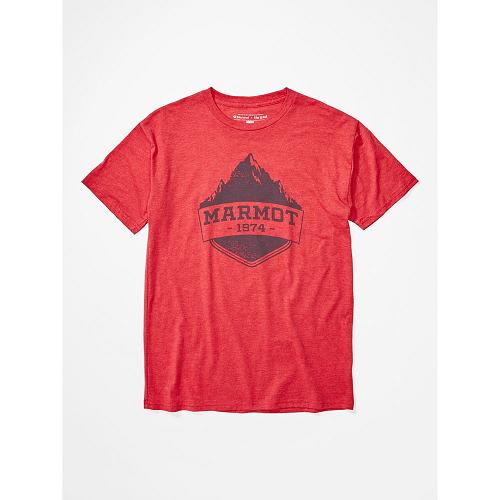 Marmot Mono Ridge T-Shirts For Mens Red EGL691048